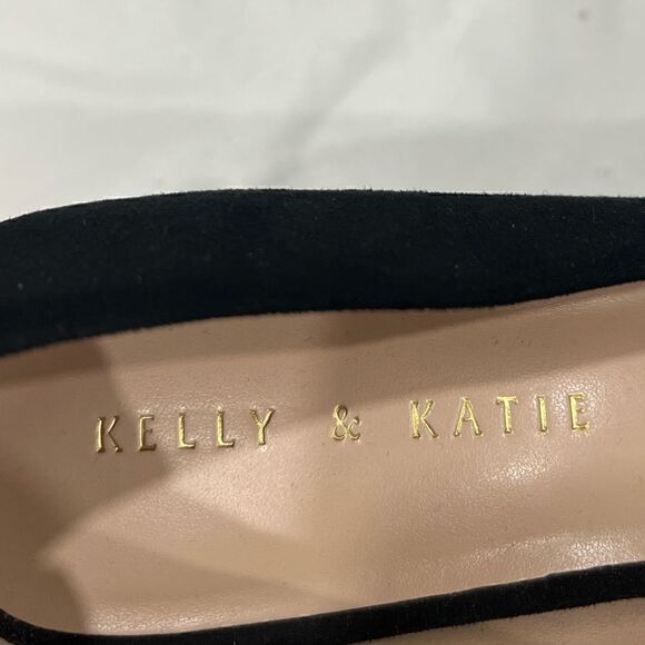 Kelly and Katie black suede chunk hill size - Picture 11 of 12